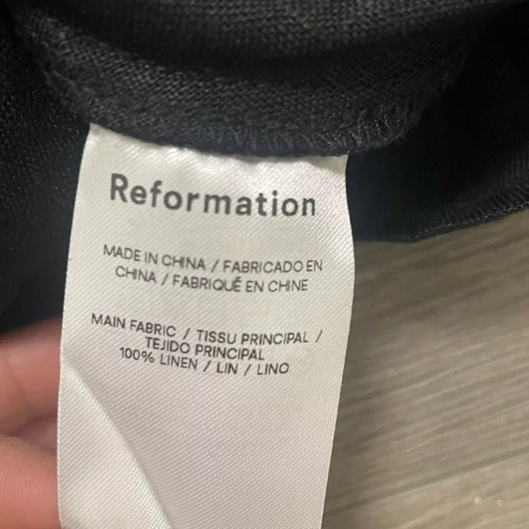 REFORMATION Selia open-back 100% linen maxi dress Sz L NWT - Picture 5 of 8